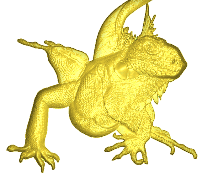 Lizard relief, designed in Carveco