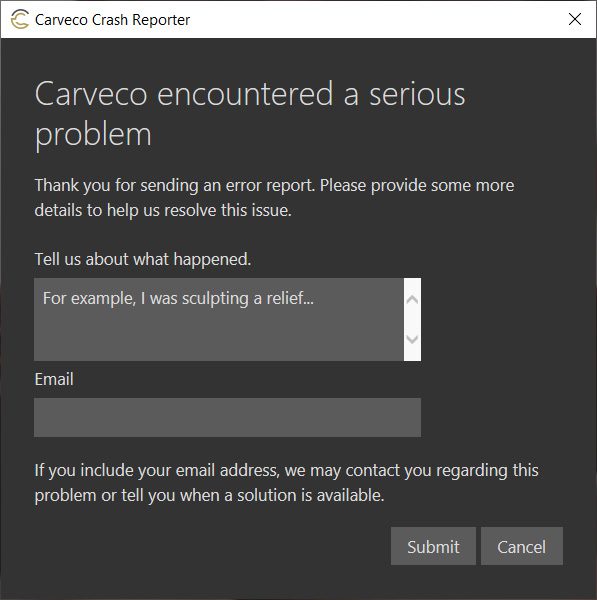 Crash Error Dialog 2