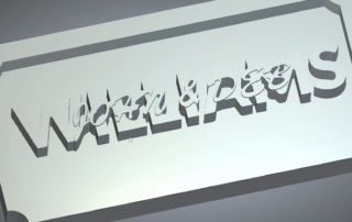 Stacked text sign design