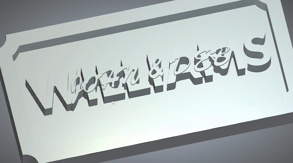 Stacked text sign design