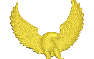 Eagle flying relief model