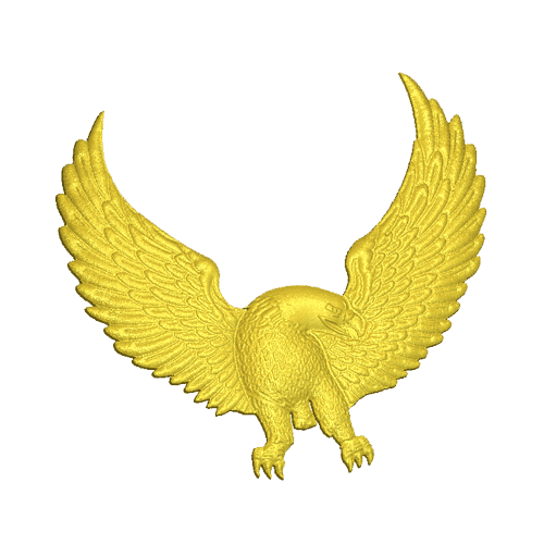 Eagle flying relief model