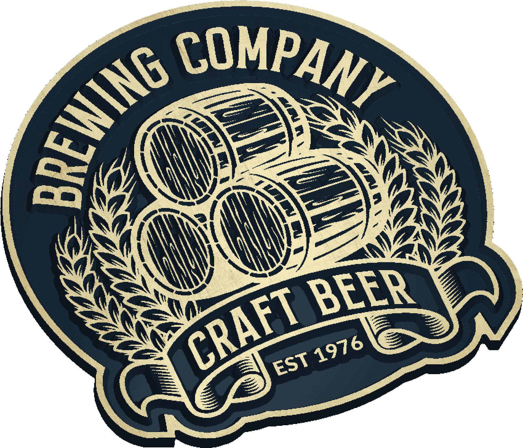 Craft Beer Brewing Company Sign