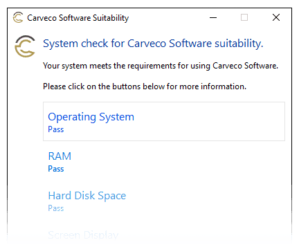 Carveco Suitability Check