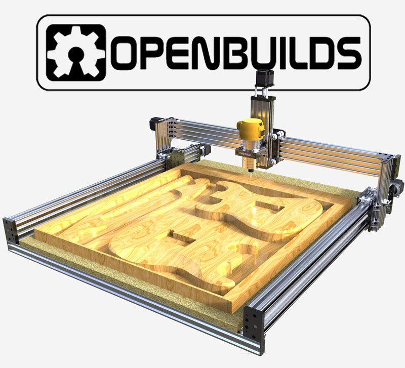 openbuilds OpenBuilds 1010 CNC machine cutting a Guitar body
