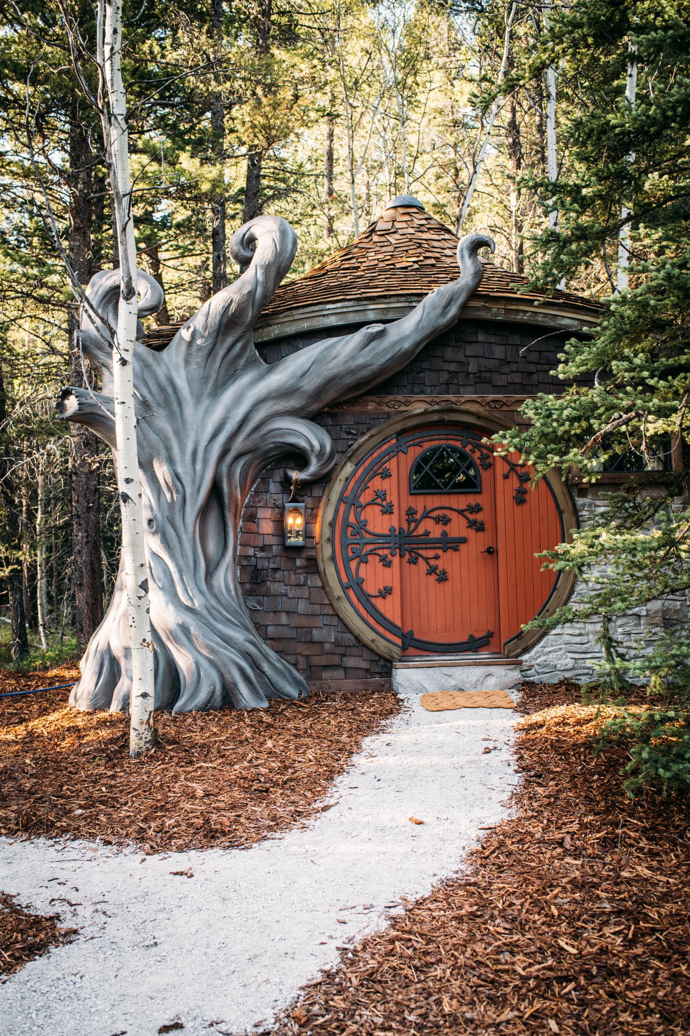Custom playhouse by Charmed Playhouses made with Carveco