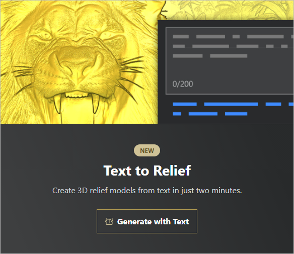 The Text to Relief tool within Carveco