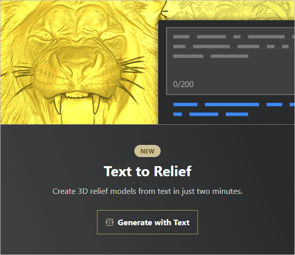 The Text to Relief tool within Carveco
