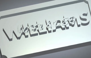 Stacked text sign design