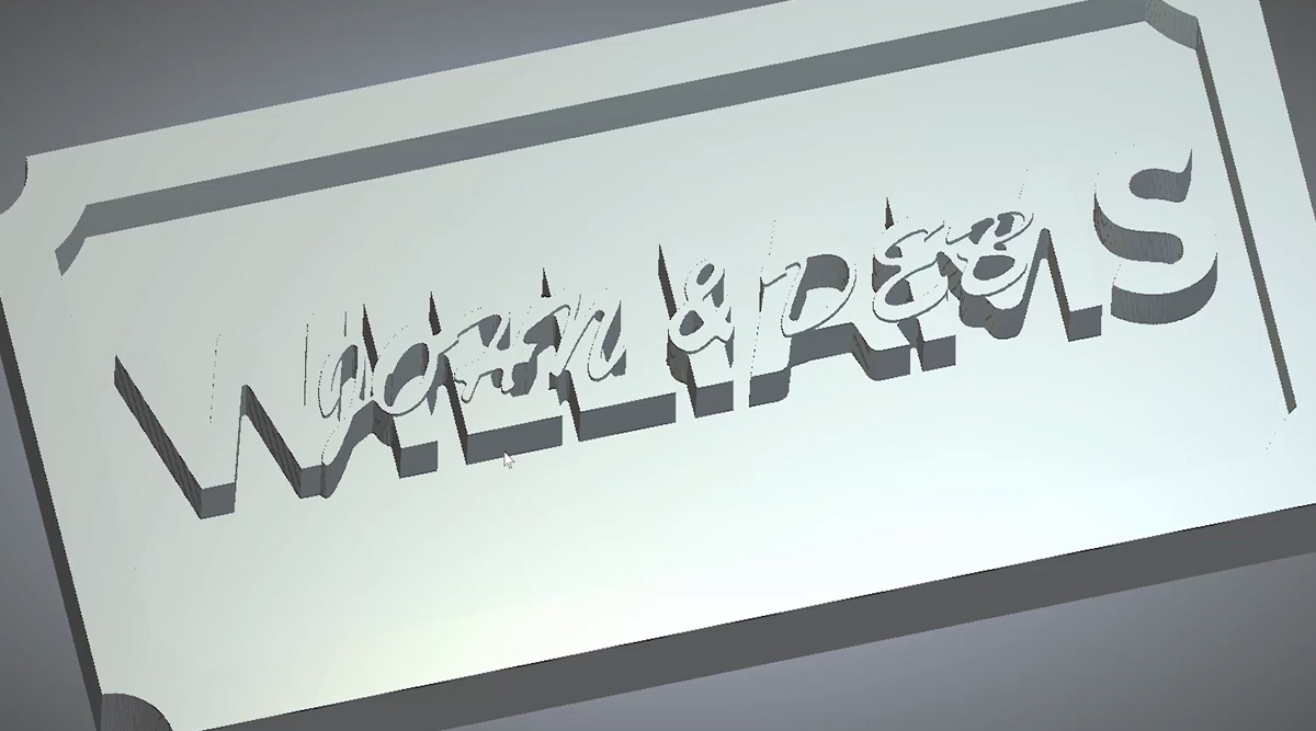 Stacked text sign design