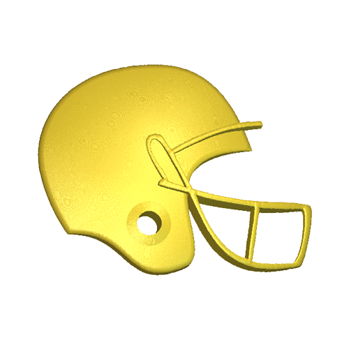rc-8 Football helmet relief model