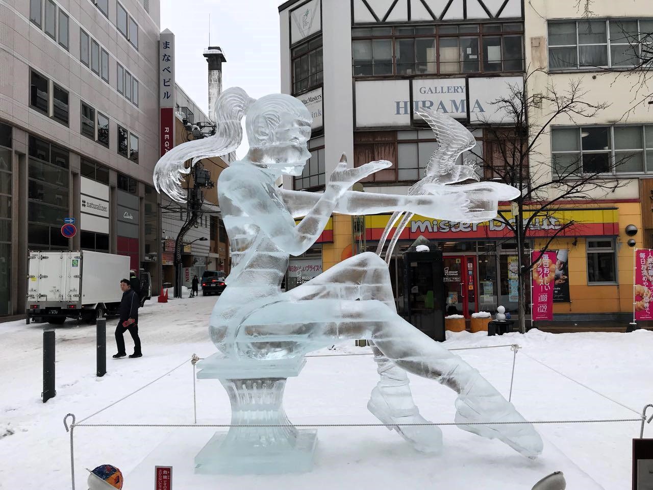 ‘Lucky Bird’ – Gold Medal 'Lucky Bird' ice sculpture by Jim Duggan at The Asahikawa International Ice Sculpture Competition in 2018 that won 1st place.